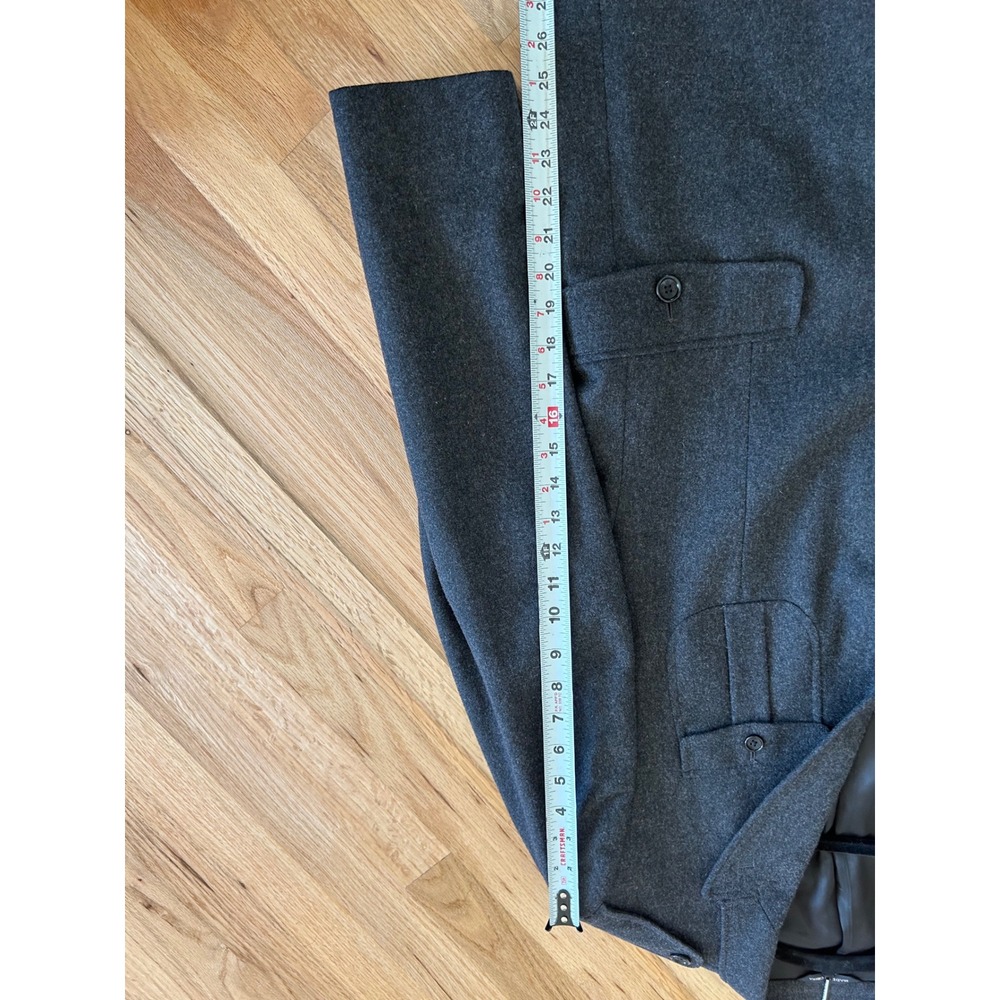 Banana Republic Mens 42R Wool Military Blazer Jacket Charcoal Gray‎ 680712-00 - Picture 10 of 11